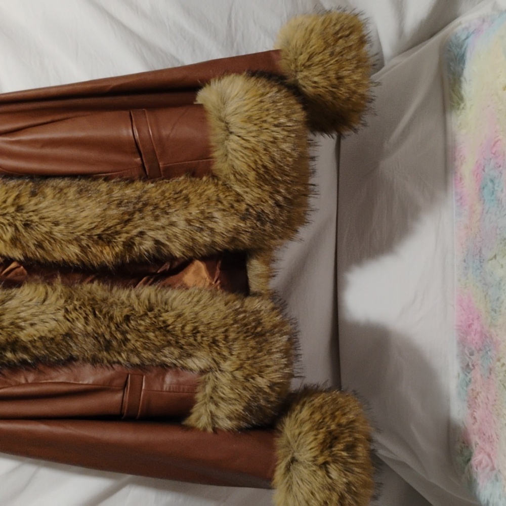 SALE! Silence & Noise Brianna Faux Fur Trim Jacket Sz.L Never Worn No Tags - Picture 3 of 9